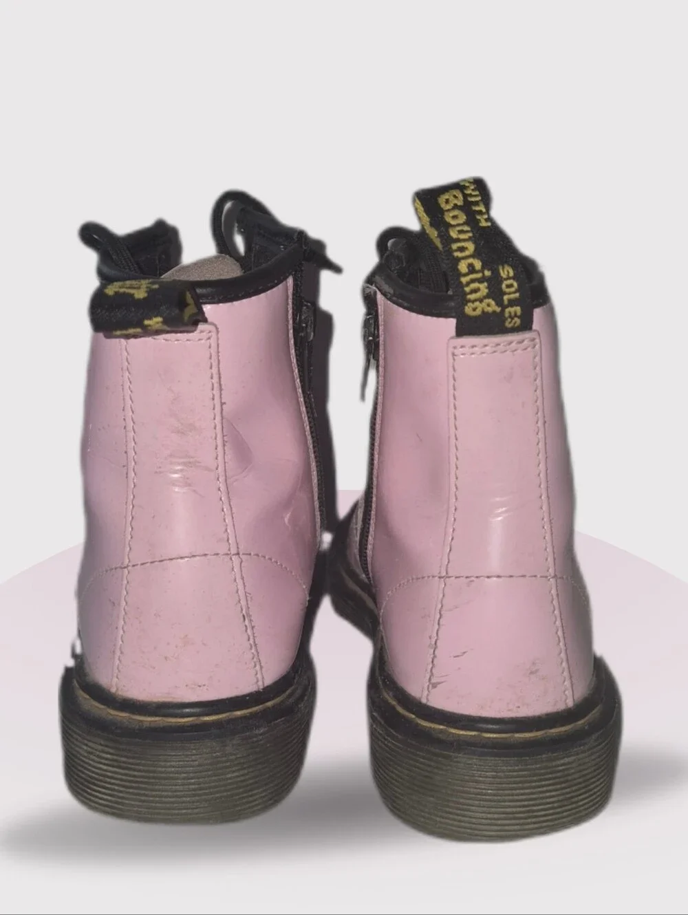 Dr. Martens Pink Lace-Up Combat Boots